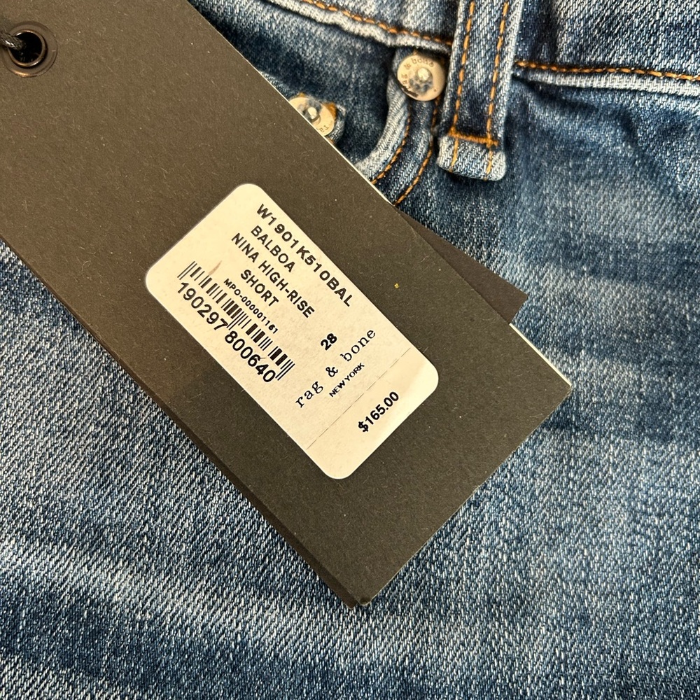 Rag & Bone NWT Nina Denim Shorts - Picture 9 of 14